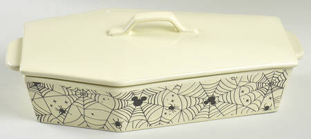 Mickey Spider Web 2 Qt Coffin Shaped Figural Baker & Lid