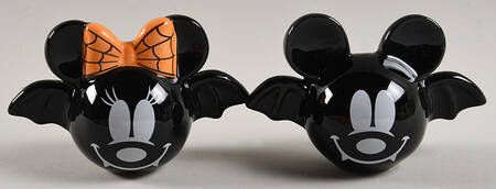 Mickey Spider Web Figural Salt and Pepper Set
