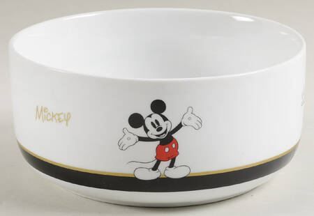 Mickey Gold Signature 32 Oz Round Plastic Microwave Bowl No Vent Lid