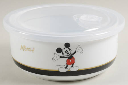 Mickey Gold Signature 32 Oz Round Plastic Microwave Bowl w/Vent Lid