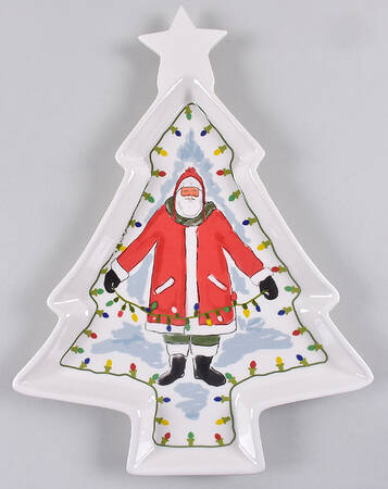 Dear Ol' Santa 13" Tree Shaped Tray