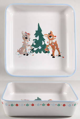Rudolph Christmas 9" Square Baker