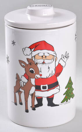 Rudolph Christmas Medium Canister & Lid