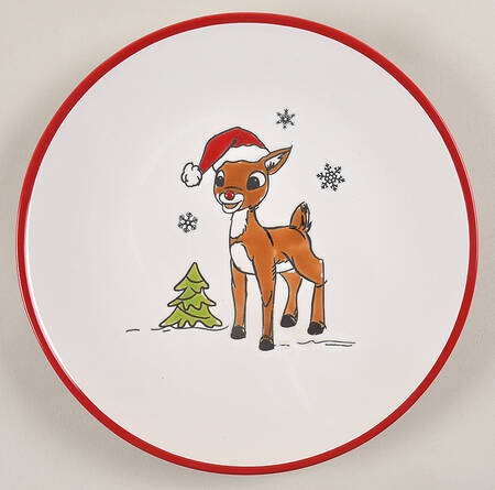 Rudolph Christmas Salad Plate
