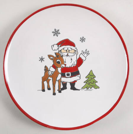 Rudolph Christmas Dinner Plate