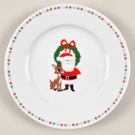 Rudolph Christmas Salad Plate