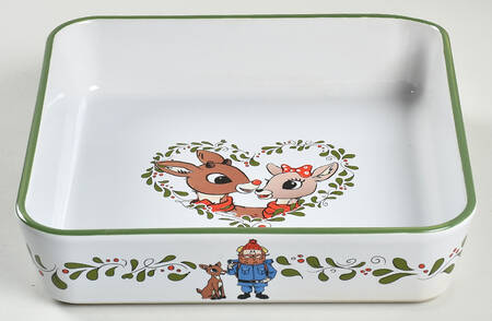 Rudolph Christmas 9" Square Baker