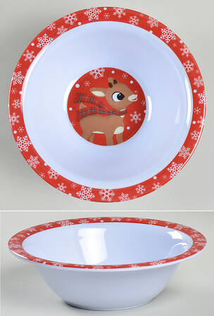 Rudolph Christmas Melmac/Melamine Child's Bowl
