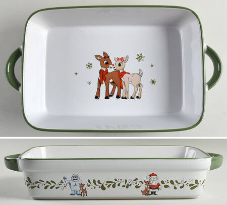 Rudolph Christmas 12" Rectangular Baker