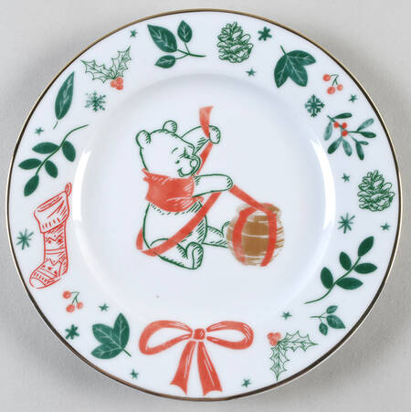 Winnie the Pooh Pinecones Gold Salad Plate
