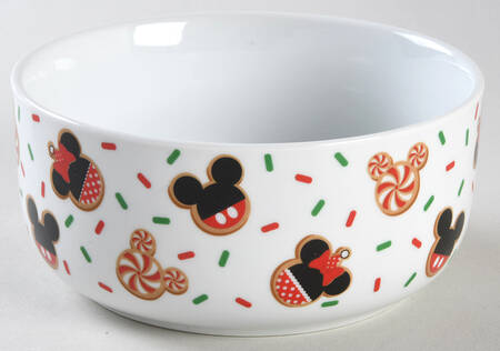 Mickey Christmas Treats 16 Oz Round Plastic Microwave Bowl No Vent Lid