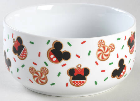 Mickey Christmas Treats 26 Oz Round Plastic Microwave Bowl No Vented Lid