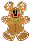 Mickey Christmas Treats Figural Appetizer Plate