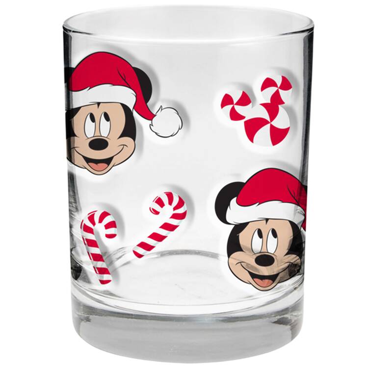 Mickey Christmas Treats Glassware Double Old Fashioned