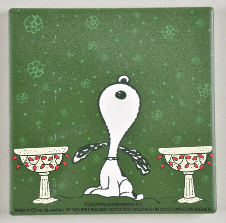 Peanuts Christmas Square Corkback Coaster