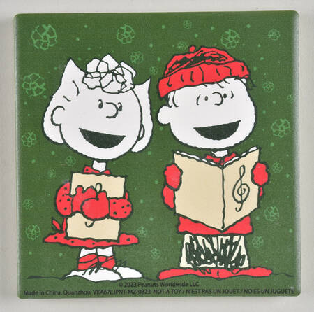 Peanuts Christmas Square Corkback Coaster