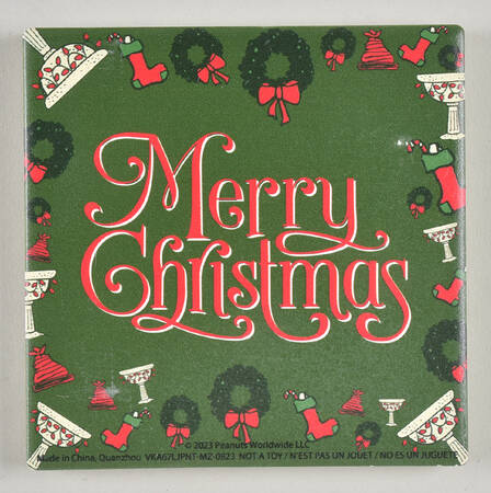 Peanuts Christmas Square Corkback Coaster