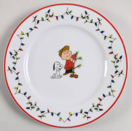 Peanuts Christmas Salad Plate