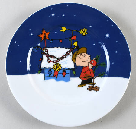 Peanuts Christmas Salad Plate