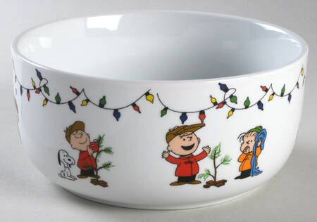Peanuts Christmas 32 Oz Round Plastic Microwave Bowl No Vent Lid