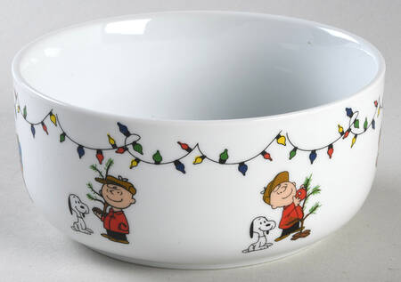 Peanuts Christmas 16 Oz Round Plastic Microwave Bowl No Vent Lid