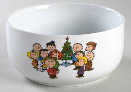 Peanuts Christmas 26 Oz Round Plastic Microwave Bowl No Vented Lid