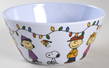 Peanuts Christmas Melamine Coupe Cereal Bowl