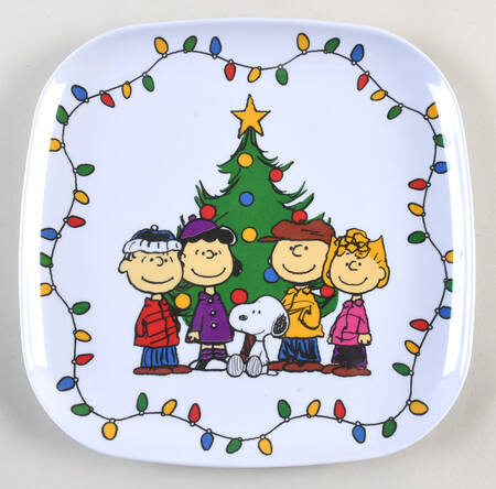 Peanuts Christmas Melamine Dinner Plate