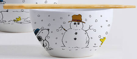 Peanuts Christmas Noodle Bowl & Chopsticks Set