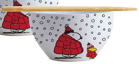 Peanuts Christmas Noodle Bowl & Chopsticks Set