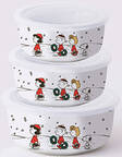 Peanuts Christmas 32 Oz Round Plastic Microwave Bowl w/Vent Lid