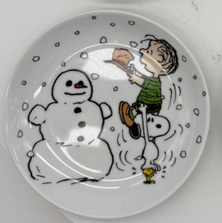 Peanuts Christmas Appetizer Plate