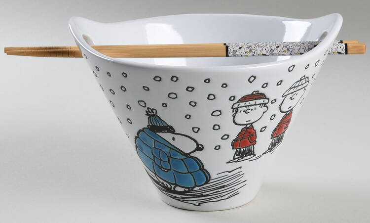 Peanuts Christmas Noodle Bowl & Chopsticks Set