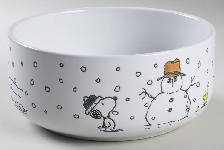 Peanuts Christmas 32 Oz Round Plastic Microwave Bowl No Vent Lid