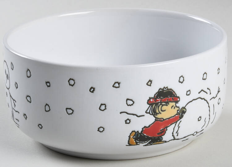 Peanuts Christmas 16 Oz Round Plastic Microwave Bowl No Vented Lid