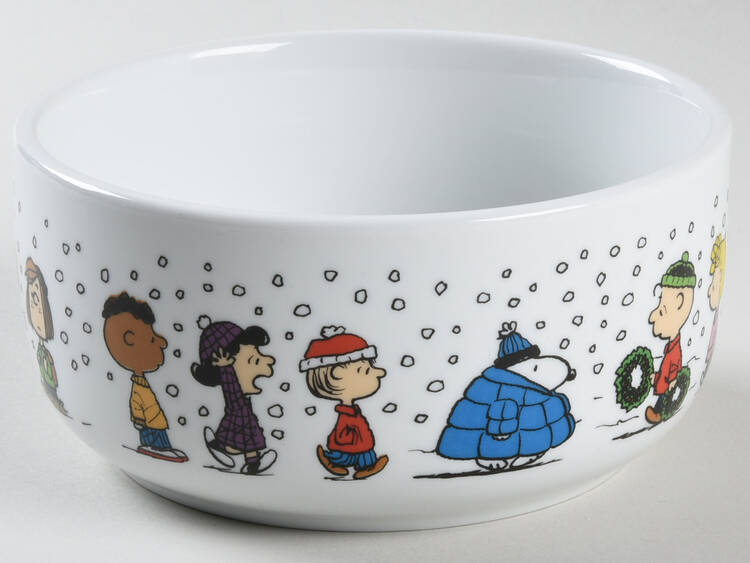 Peanuts Christmas 16 Oz Round Plastic Microwave Bowl No Vented Lid