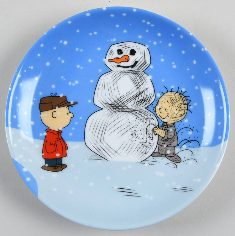 Peanuts Christmas Appetizer Plate