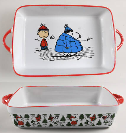 Peanuts Christmas 12" Rectangular Baker