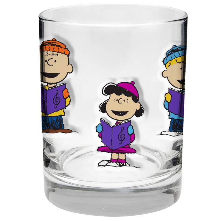 Peanuts Christmas Glassware Double Old Fashioned