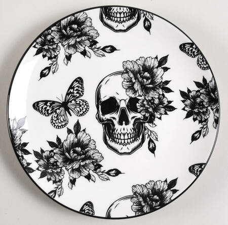 Skull and Butterfly Salad Plate