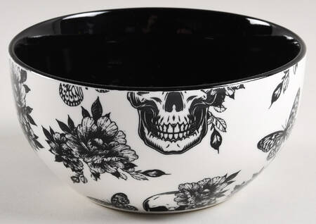 Skull and Butterfly Coupe Cereal Bowl