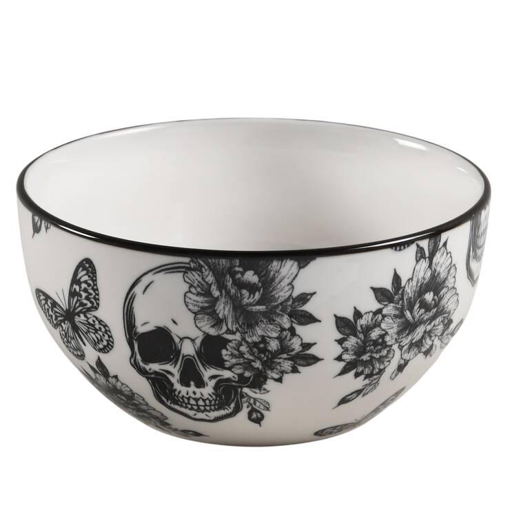 Skull and Butterfly Coupe Cereal Bowl