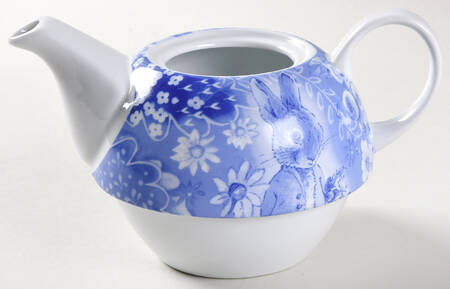 Peter Rabbit Blue Toile Individual Teapot with Cup Teapot No Lid