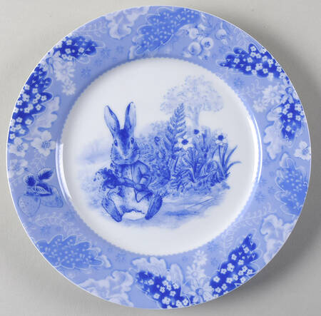 Peter Rabbit Blue Toile Salad Plate