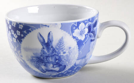 Peter Rabbit Blue Toile Flat Cup