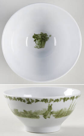 Peter Rabbit Green Toile Coupe Cereal Bowl