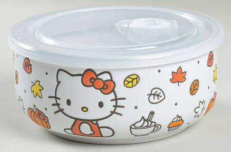 Hello Kitty 26 Oz Round Plastic Microwave Bowl & Vented Lid