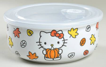 Hello Kitty 32 Oz Round Plastic Microwave Bowl w/Vent Lid