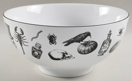 Bats and Spiders 11" Round Serving Bowl