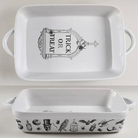 Bats and Spiders 12" Rectangular Baker